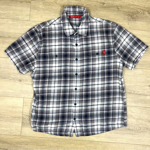 Eastern Mountain Sports Other - Eastern Mountain Sports Gray Plaid Short Sleeve Button Up Size Medium